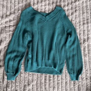 Sonoma Puff Sleeve Turquoise Blue Women’s Sweater size Medium